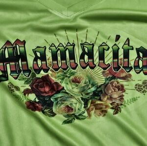 Mamacita Long Sleeve Woman's Top | Small | Vneck | Floral